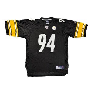 Reebok NFL Pittsburgh Steelers Lawrence Timmons 94 Jersey Mens XL Black Mesh